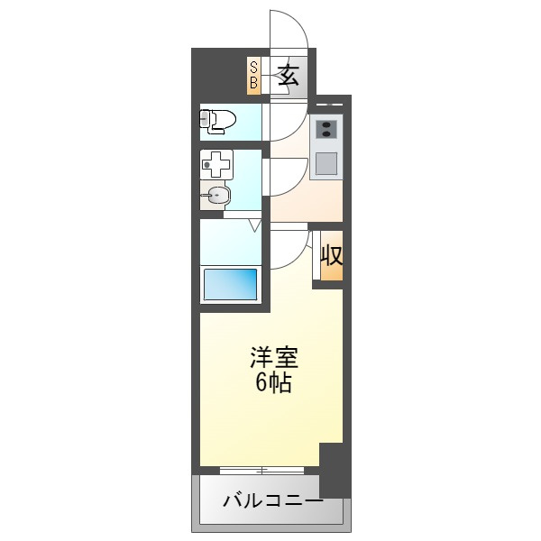 大阪市西淀川区千舟１丁目の賃貸マンションの間取り