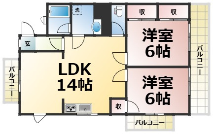【間取り】 | サンテラス大久手