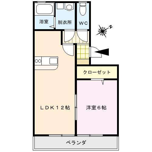 ハウスフリーデⅢの間取り