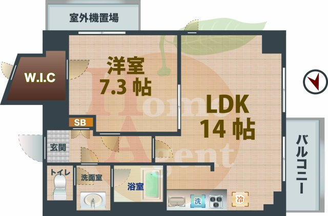 【間取り】 | コンフォリア東中野DEUX | 1LDKのお部屋です。