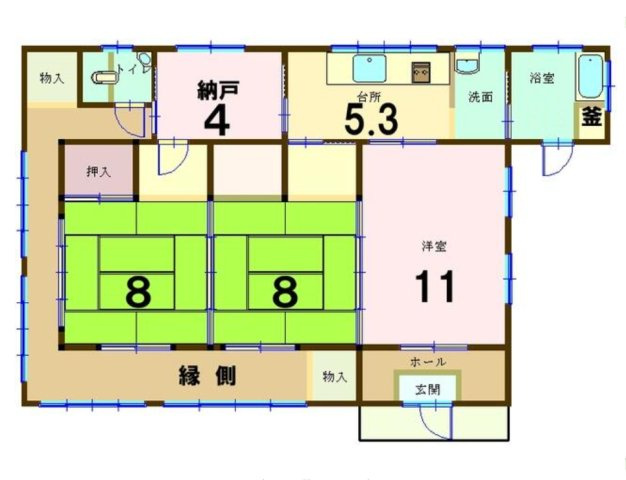 大網白里市下ケ傍示　平屋中古戸建