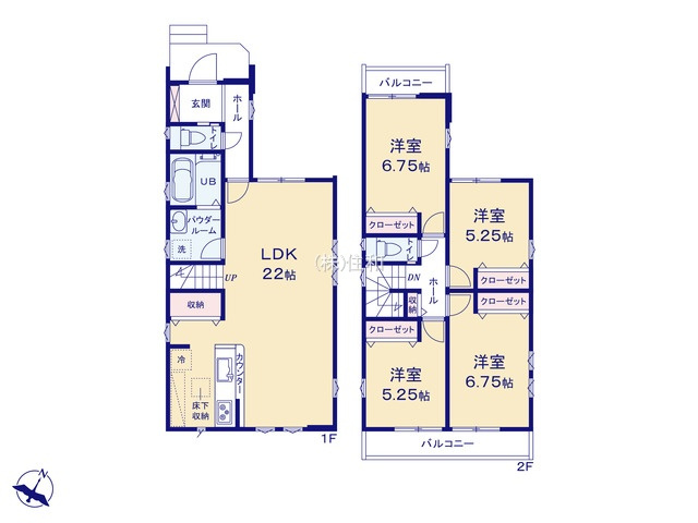 【新築分譲住宅】ふじみ野市旭１期の間取り
