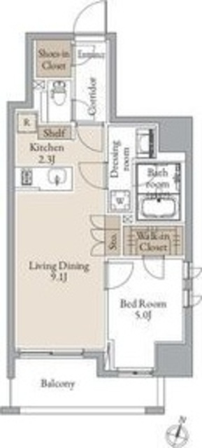 シーズンフラッツ青葉通一番町の間取り