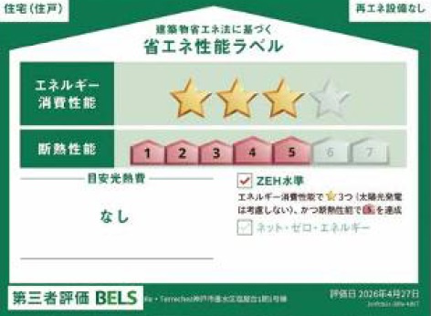 【省エネ性能ラベル】 | 塩屋台２丁目　新築戸建