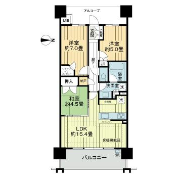 クレヴィアタワー神戸ハーバーランドの間取り