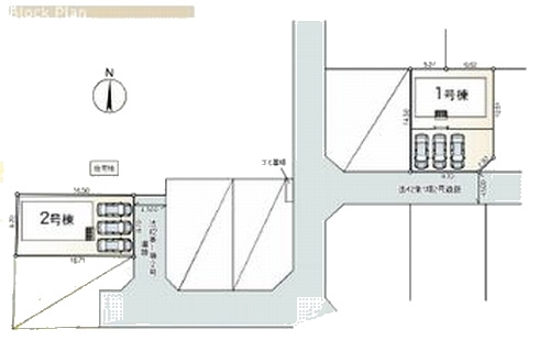 【仲介手数料０円】秦野市堀西第27　新築一戸建て　全2棟の区画図|秦野市堀西第27　新築一戸建て　全2棟