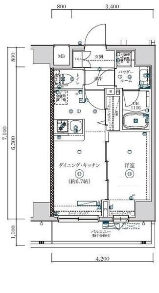 ＭＡＸＩＶ八広ＳＣの間取り|間取りです。