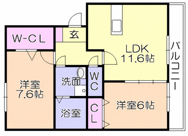 ハウスフリーデ五番館の間取り