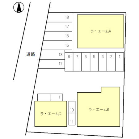 ラ・エーム Ｃの区画図