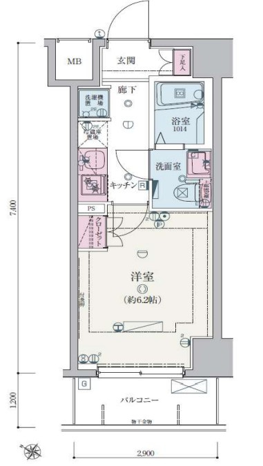 リヴシティ武蔵浦和の間取り