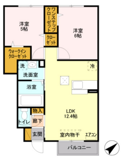 コートプラセール　Ａの間取り|間取図です☆