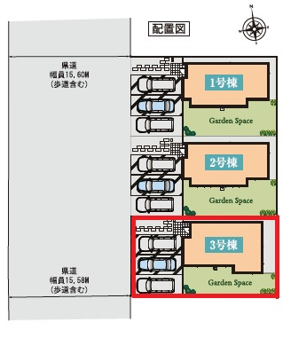 【区画図】 | いろどりアイタウン栃木市藤岡町藤岡22-P3　3号棟 | 【全3区画】各棟の詳細はお気軽にお問い合わせください☆