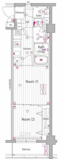 【間取り】 | ガーラ・ヒルズ新宿 | 間取りです。