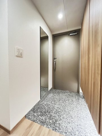 天然御影石仕上げ・外出時にあると便利な姿見もございます。