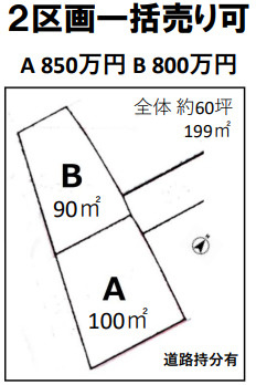 建築条件無　売地　上尾市地頭方