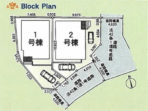 【区画図】 | 【仲介手数料０円】綾瀬市吉岡東第8　新築一戸建て　全2棟 | 綾瀬市吉岡東第8　新築一戸建て　全2棟