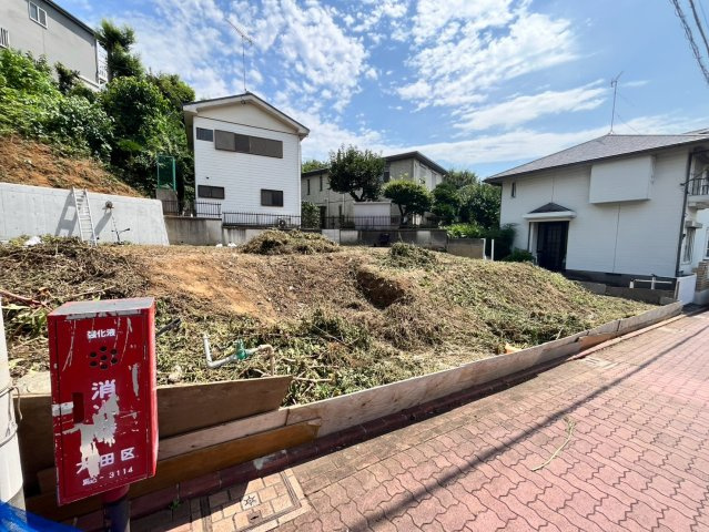 大田区南馬込　建築条件なし売地の外観