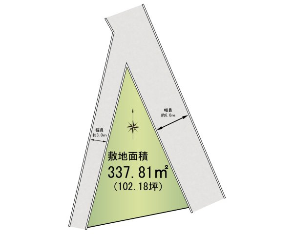 岸和田市池尻町　建築条件なし土地の土地図