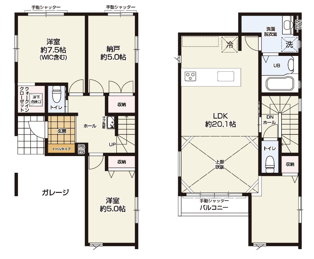 西新町駅まで徒歩4分　西新町　1期全1棟　新築戸建ての間取り
