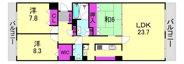 ビクトリアコート夙川の間取り