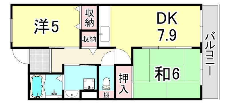 UR浜甲子園さくら街　10号棟の間取り