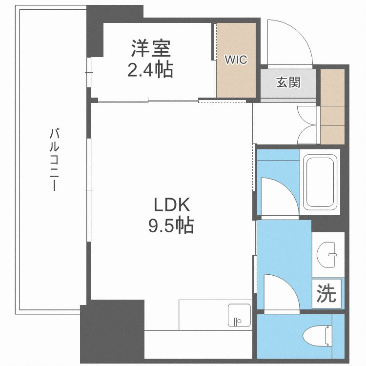 ルフォンプログレ堺筋本町タワーレジデンスの間取り