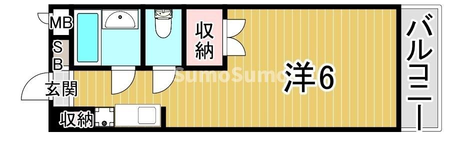 ゴールドリバー板宿の間取り