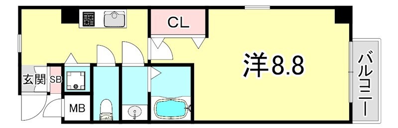 アヴニール松野の間取り