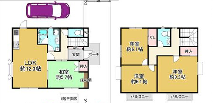 東白川台４丁目戸建ての間取り