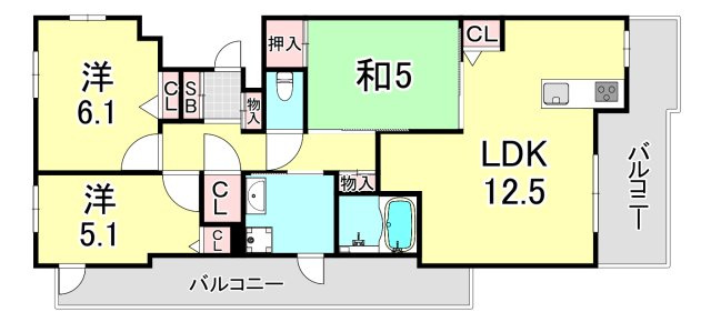 ワコーレ神戸森北町の間取り