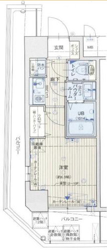 エイペックス心斎橋東の間取り