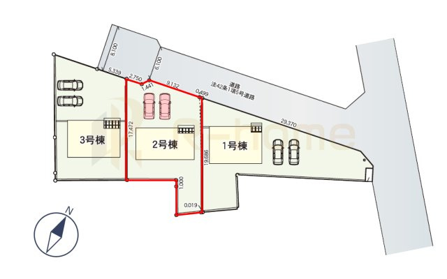 常陸大宮市泉第6　新築戸建て　2号棟の区画図|大きなお買い物だからこそ、メリット・デメリットを伝えさせて頂きます。
R-homeにお任せください♪