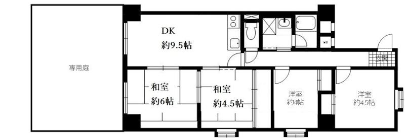 高槻センチュリーマンションの間取り