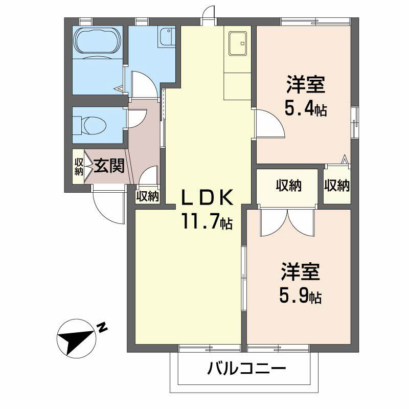 アイクスコートLの間取り