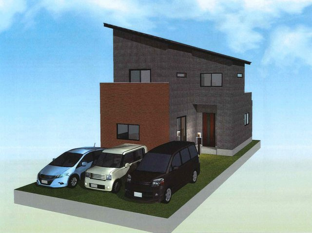 小牧市安田町第1(全3棟)の外観パース