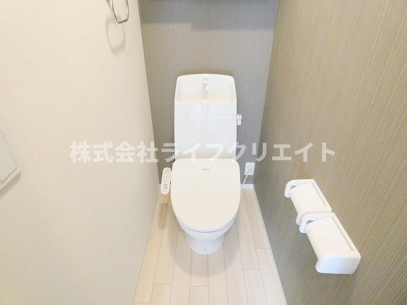 仮）日野市西平山アパート新築工事のトイレ