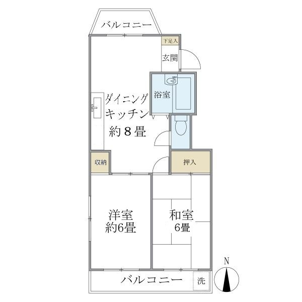ファミール若月の間取り