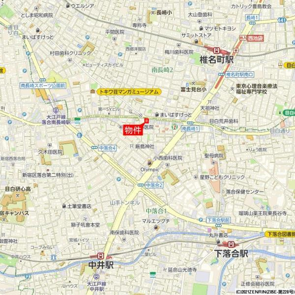 シティハイツ中落合の地図