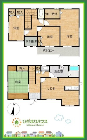 ひたちなか市青葉町　中古戸建の間取り|一人部屋が実現できる４LDK間取りです。将来お子様の一人部屋をお考えの方にオススメな物件です。