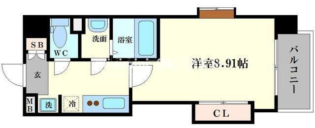 ラグゼ難波西Ⅱの間取り
