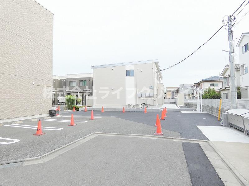 仮）日野市西平山アパート新築工事の駐車場