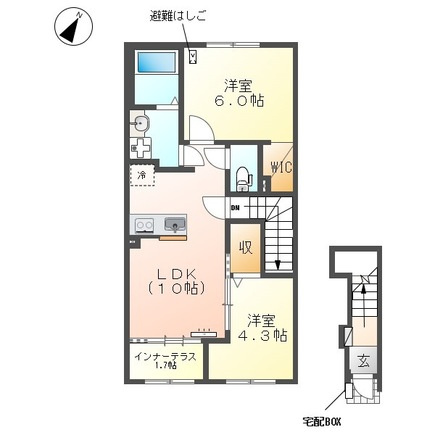 仮）日野市西平山アパート新築工事の間取り