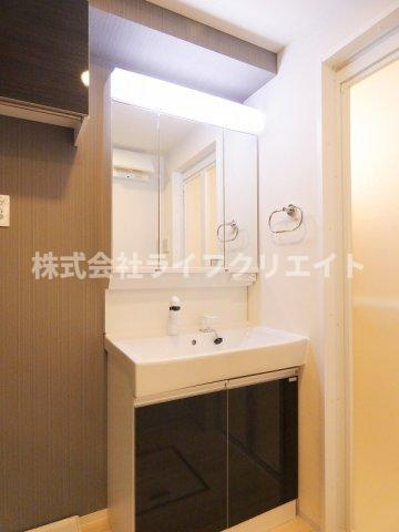 仮）日野市西平山アパート新築工事の洗面所