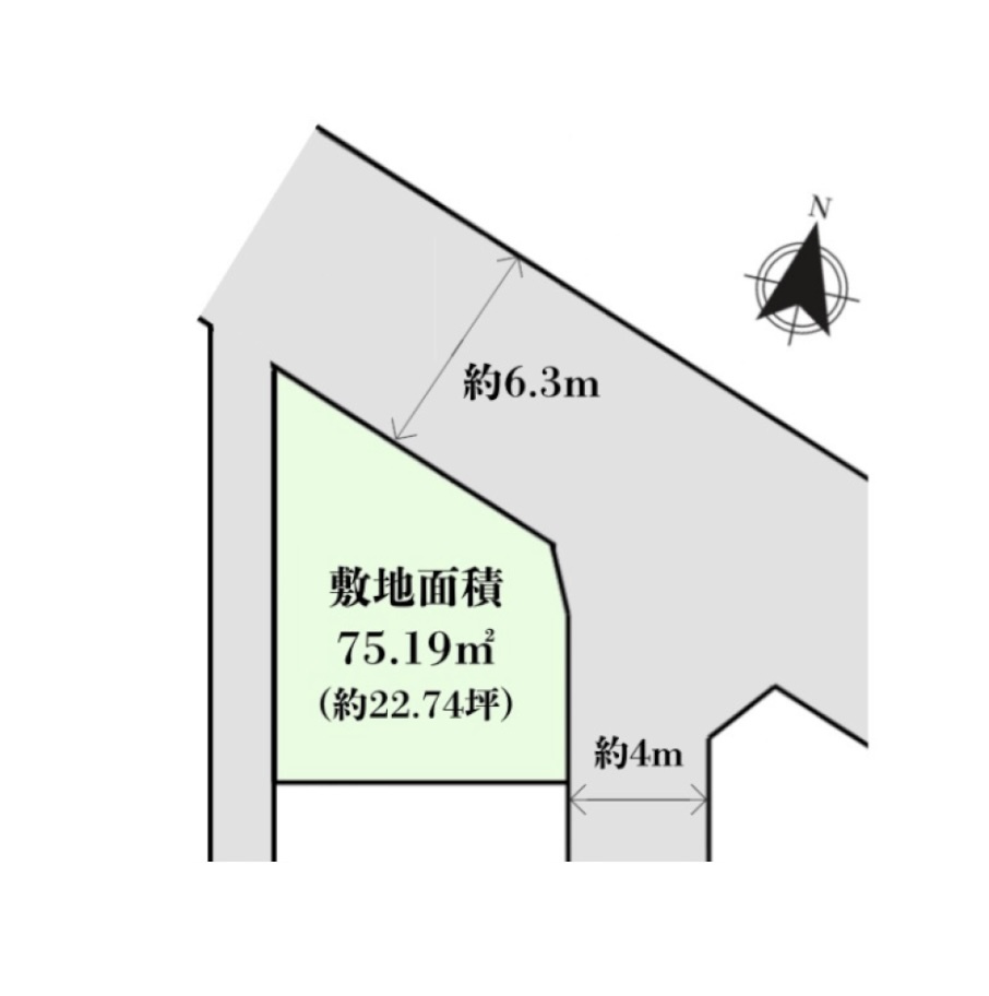 世田谷区北烏山５丁目の中古一戸建の区画図