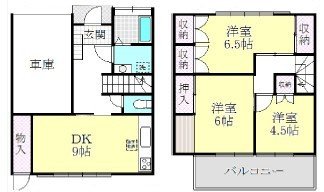 双柳テラスハウスの間取り