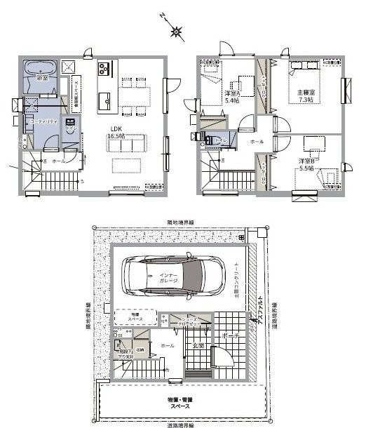 二十四軒4条5丁目　新築戸建　2号棟の間取り