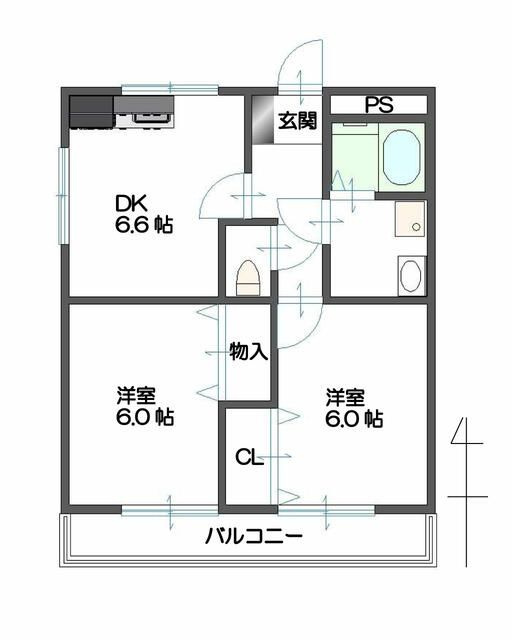 ホットハイムⅡの間取り