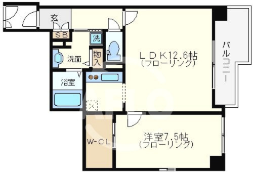 BRAVI南堀江　日吉小学校区の間取り|BRAVI南堀江（ブラービ南堀江）　間取り
