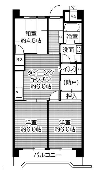 ビレッジハウス港島タワー1号棟の間取り