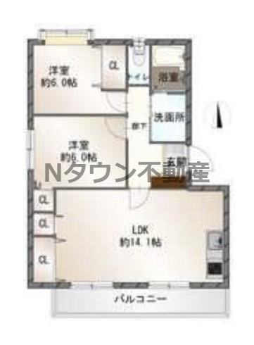 【間取り】 | ジーライズ西味鋺A棟 | 間取りです。